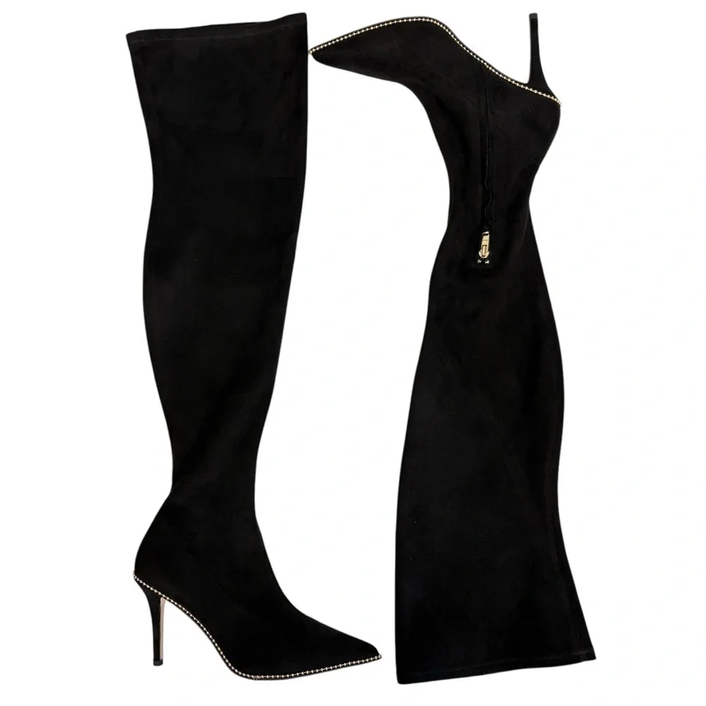 Elegant Black Knee-High Women's Boots